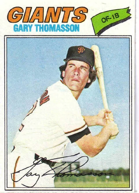 Carte à collectionner à l'effigie du joueur de baseball Gary Thomasson.