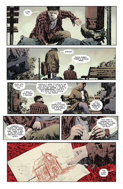 Extrait de la BD Gideon Falls (Jeff Lemire et Andrea Sorrentino).